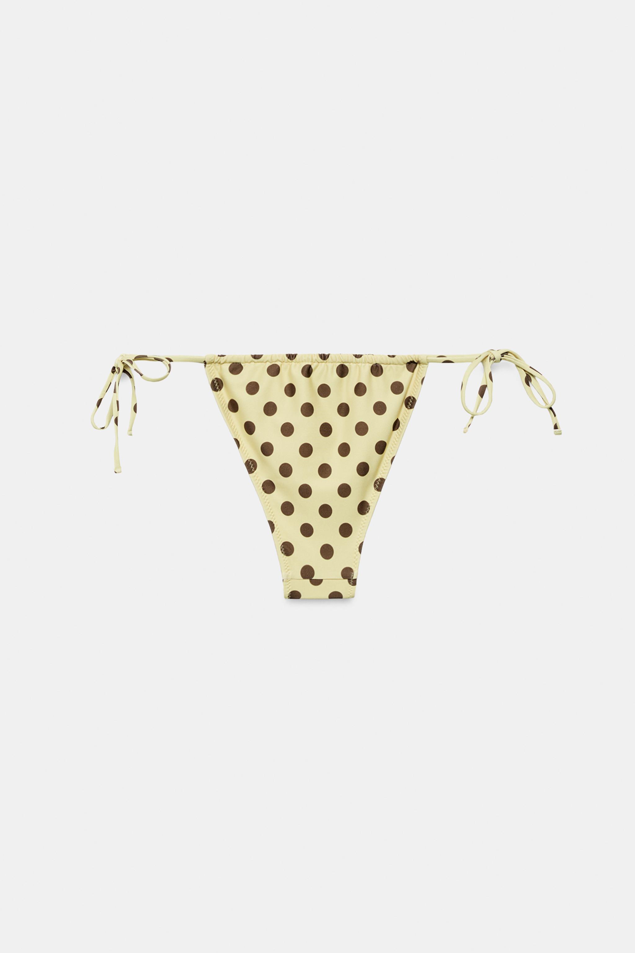 POLKA DOT CURTAIN BIKINI BOTTOMS